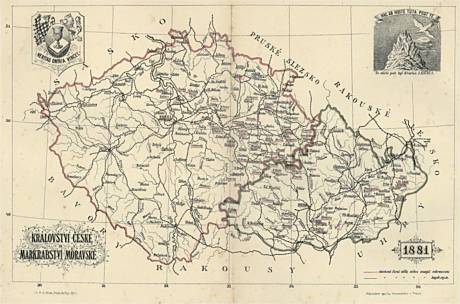 Mapa evangelických sborů z roku 1881