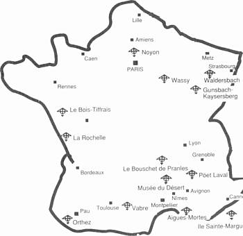 základní síť protestantských muzeí ve Francii
