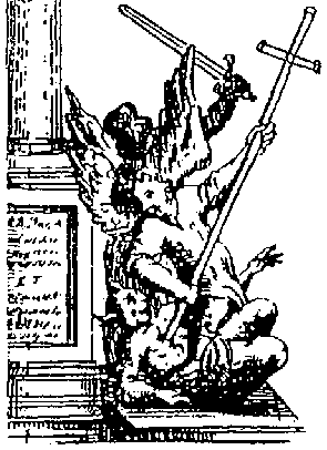 The original right front of the sculptural group in a 1685 engraving
