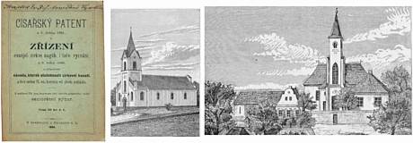 Kostely s věží v Nebuželích a Moravči