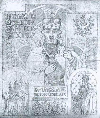Sv. Václav — Skizza druhé svatováclavské ikony, darované čsl. legiím v Rusku